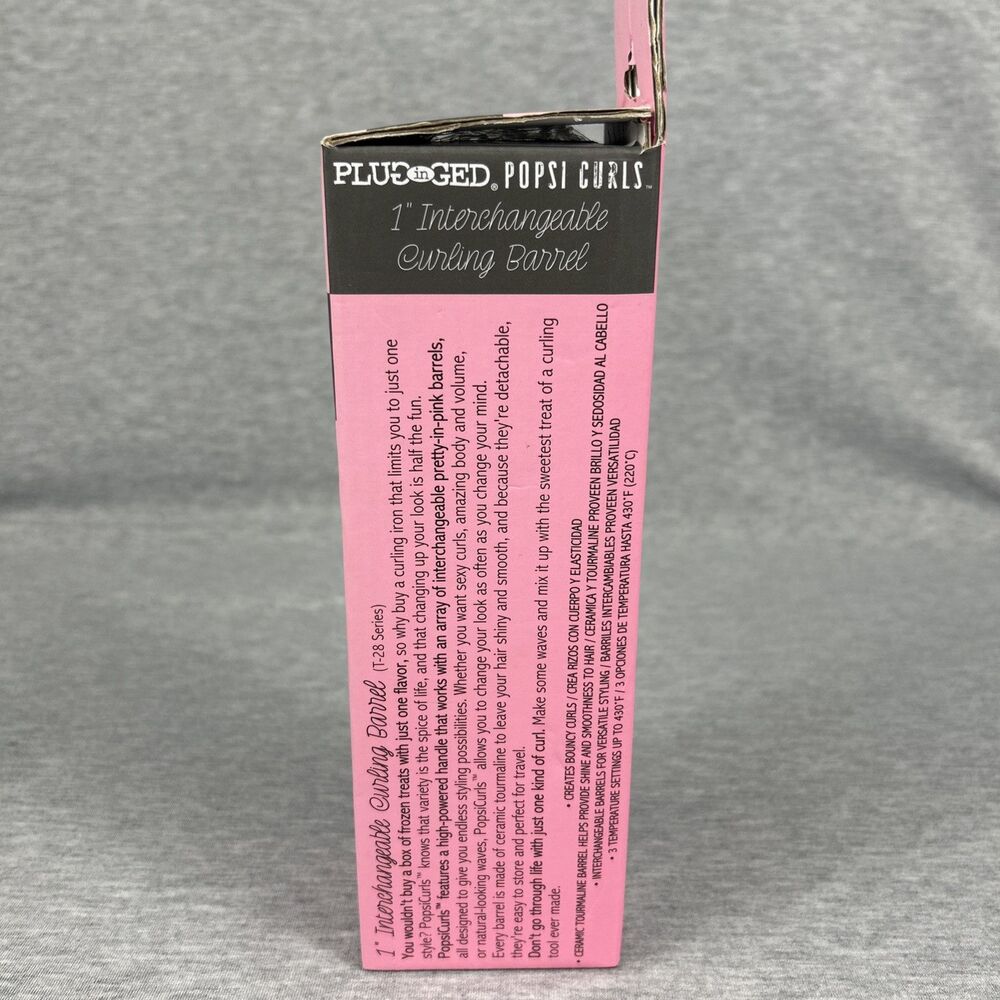 Plugged In Popsi Curls Interchangeable Curling Iron 1"  Barrel  ( T - 28 series) - Picture 2 of 12